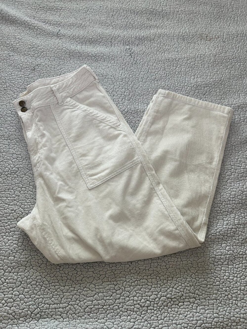 (NWT) Pilcro -- 'The Wanderer' cotton blend cream corduroy straight leg pants